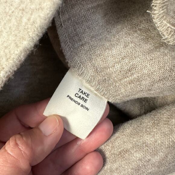 Avec Les Filles Women’s Relaxed Zip Front Jacket Cream Size L Felted Winter - Picture 10 of 11